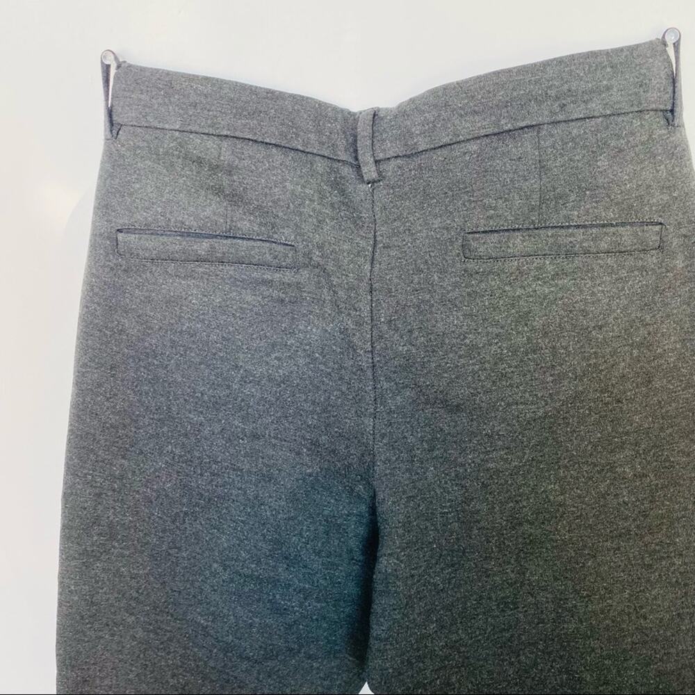 BANANA REPUBLIC Heather Grey Gray Cropped Crop Slim Skinny Trouser Work Pant 8 - Picture 5 of 7